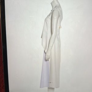 Alexis white sleeveless top with high-low hem
